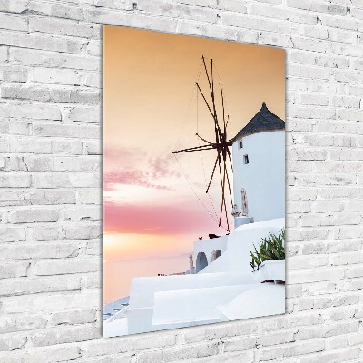 Verticale foto op glas Santorini, Griekenland