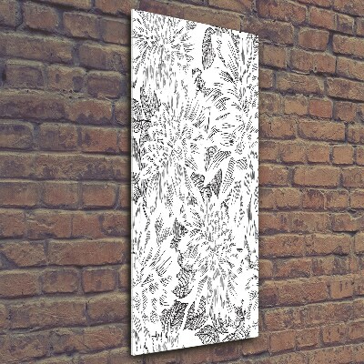 Verticale glasfoto Pioenrozen