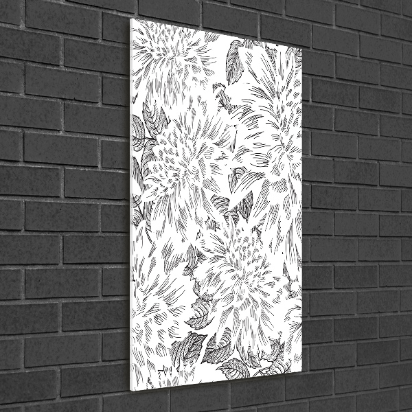 Verticale glasfoto Pioenrozen