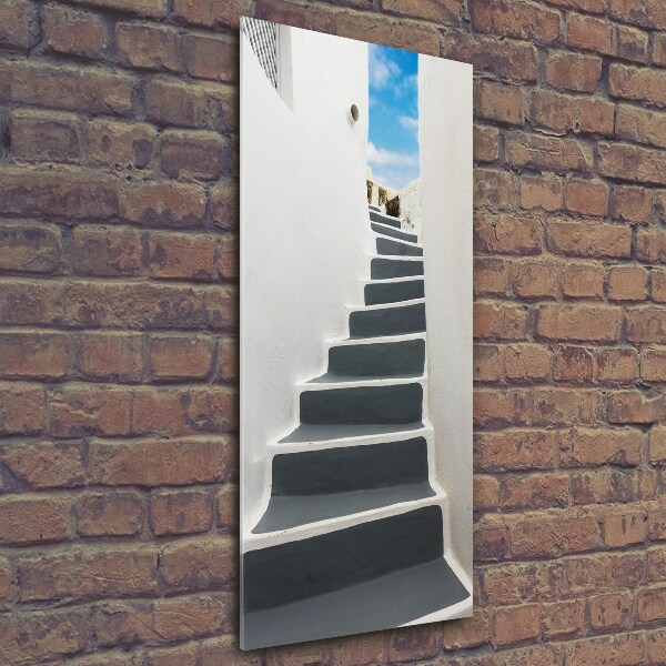 Verticaal glasschilderij Santorini, Griekenland