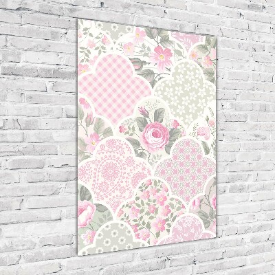 Verticale foto op glas Rozen