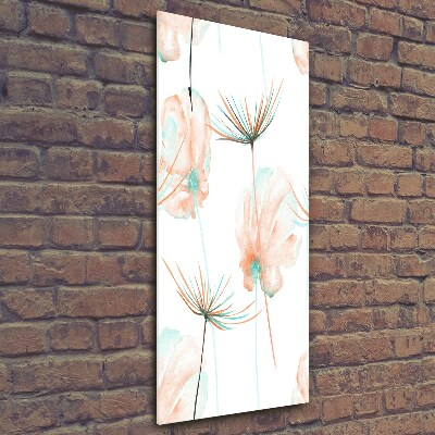 Verticale glasfoto Wilde bloemen