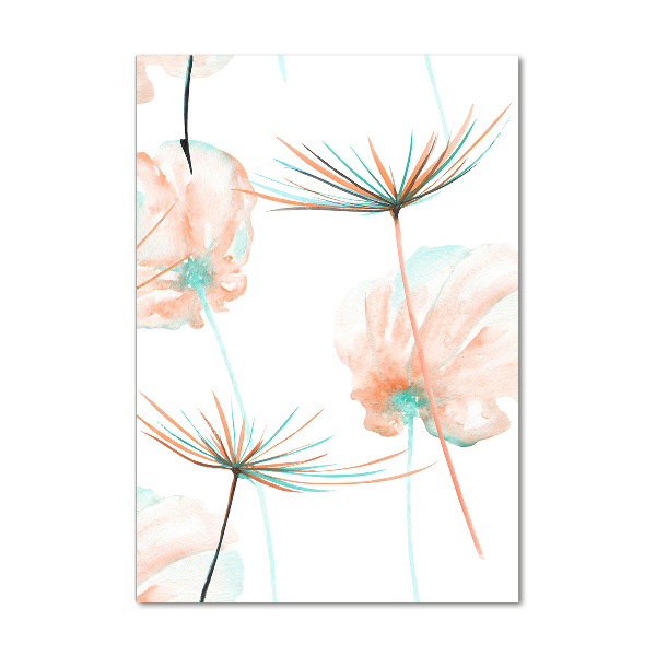 Verticale glasfoto Wilde bloemen