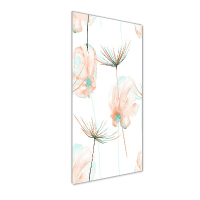 Verticale glasfoto Wilde bloemen