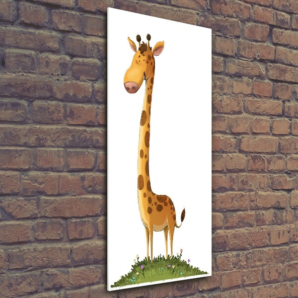 Verticale glasfoto Giraffe