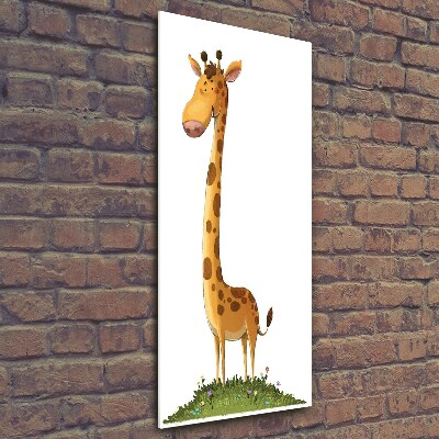 Verticale glasfoto Giraffe