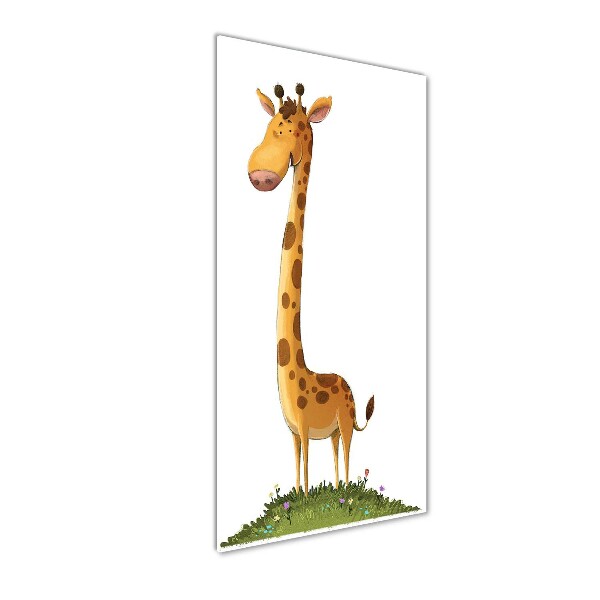 Verticale glasfoto Giraffe