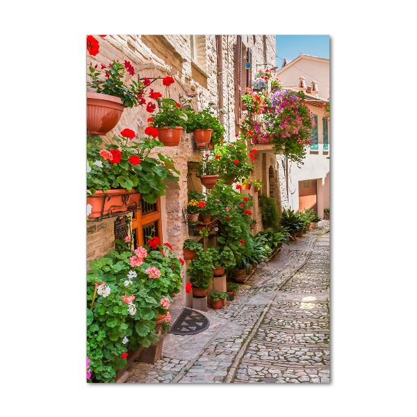 Verticale glasfoto Italiaanse straten