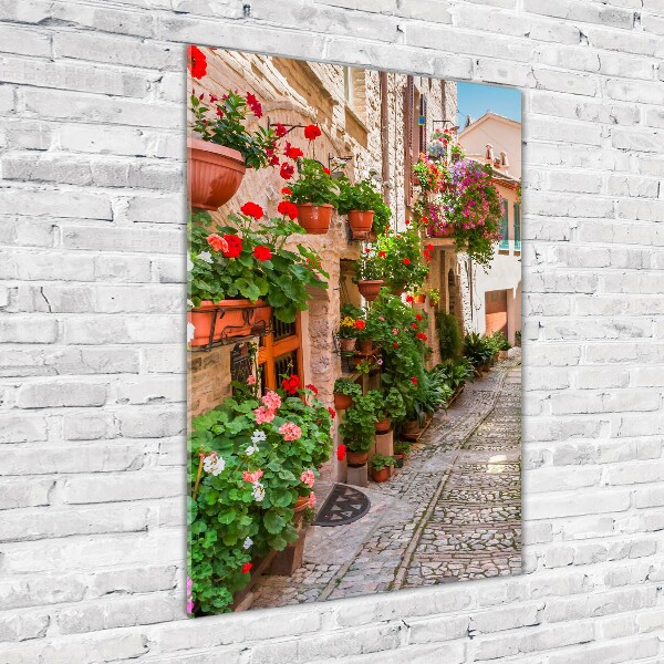 Verticale glasfoto Italiaanse straten