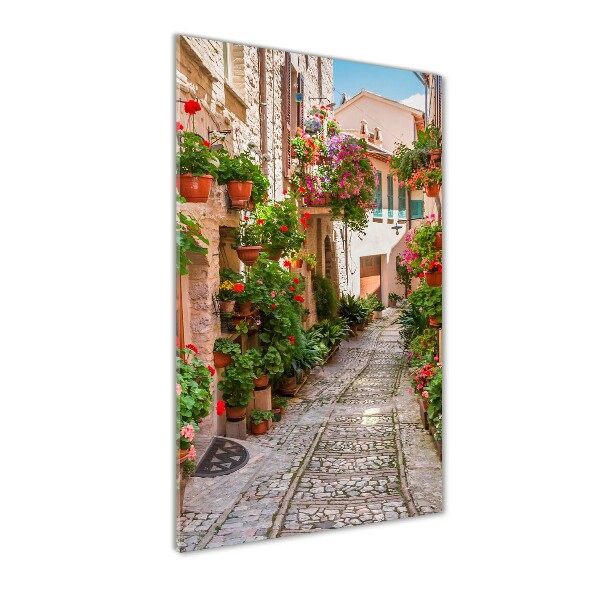 Verticale glasfoto Italiaanse straten