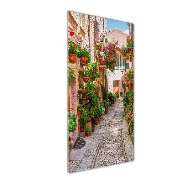 Verticale glasfoto Italiaanse straten