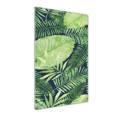 Foto obraz na szkle pionowy Tropikalne liście