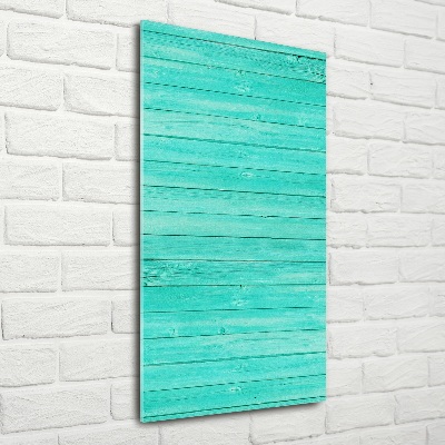 Foto obraz szkło hartowane pionowy Zielone deski