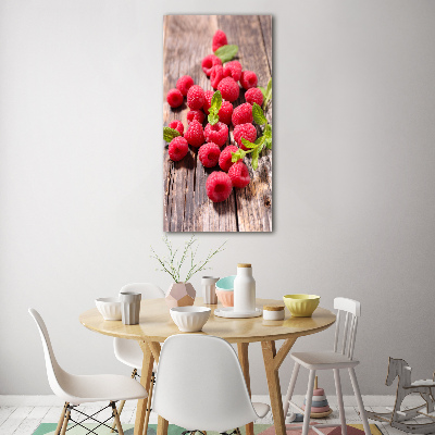Verticale glasfoto Frambozen