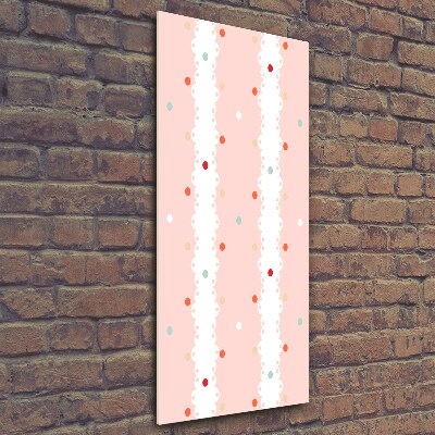 Verticale foto op glas Kleurrijke stippen achtergrond