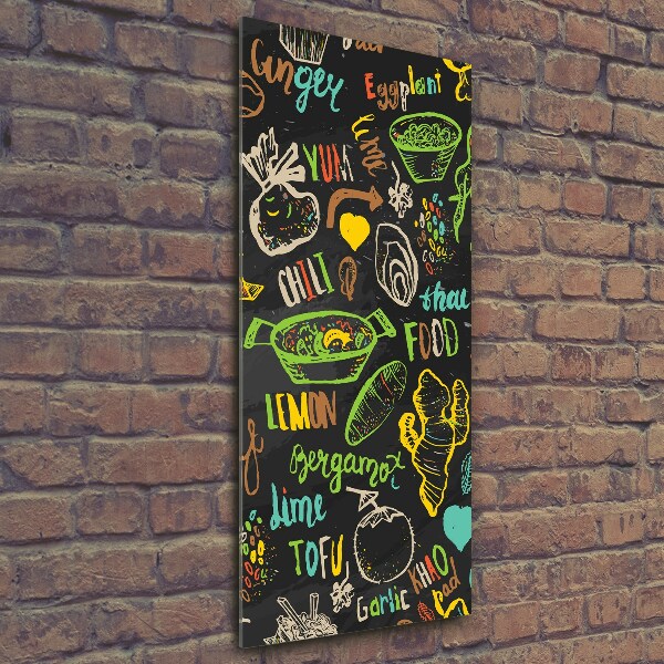 Verticale foto op glas Thaise gerechten