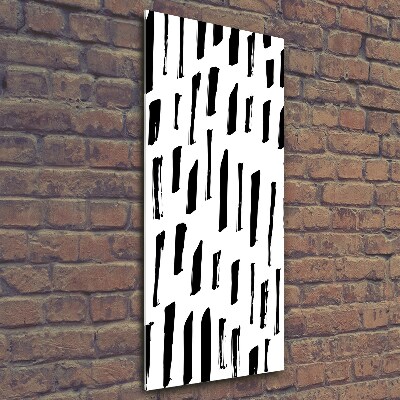 Foto obraz na szkle pionowy Czarno-białe plamy