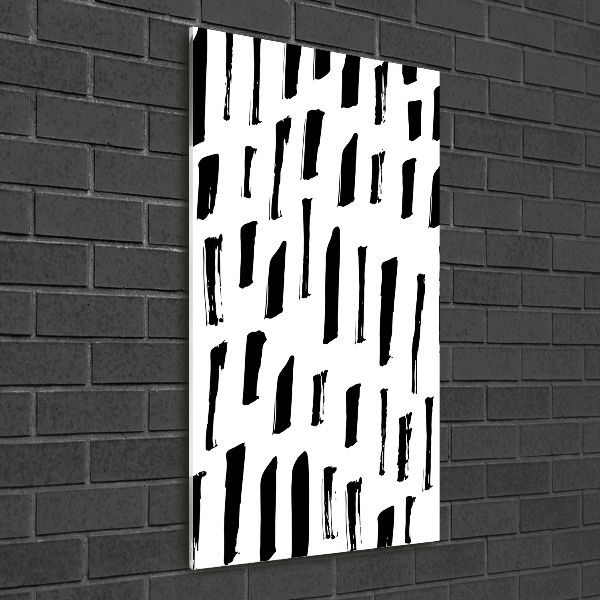 Verticale foto op glas Zwart-witte vlekken