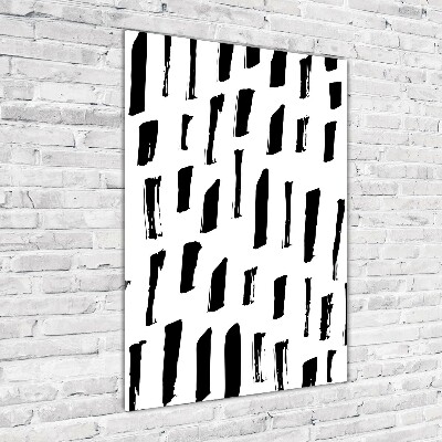 Verticale foto op glas Zwart-witte vlekken