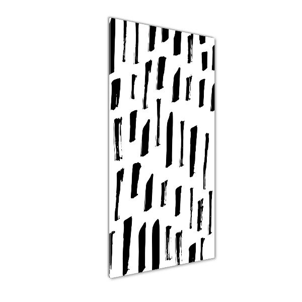 Verticale foto op glas Zwart-witte vlekken