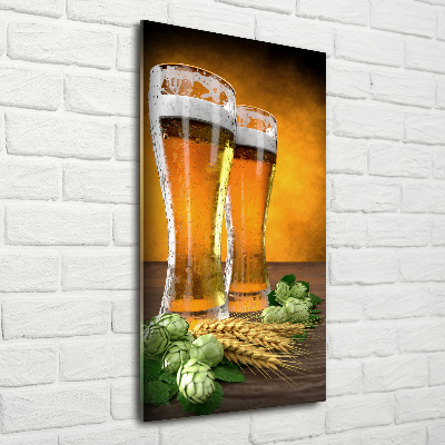 Verticale glasfoto Twee glazen bier