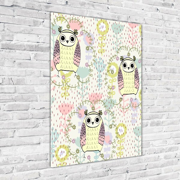 Nowoczesny foto obraz na ścianę pionowy Sowy