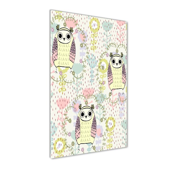 Nowoczesny foto obraz na ścianę pionowy Sowy