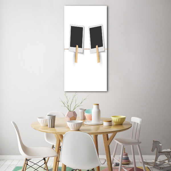 Foto obraz szklany pionowy Ramki na zdjęcia