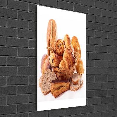 Verticale glasfoto Brood in de mand