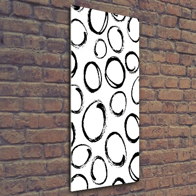 Fotoobraz szklany na ścianę do salonu pionowy Kółka