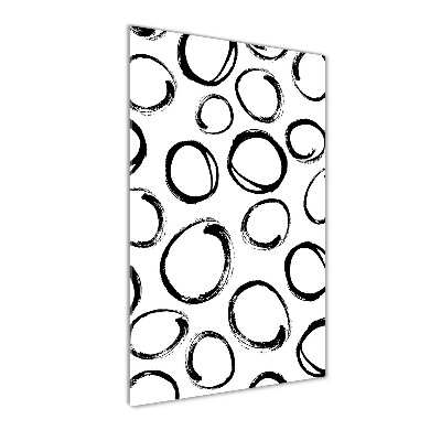 Fotoobraz szklany na ścianę do salonu pionowy Kółka