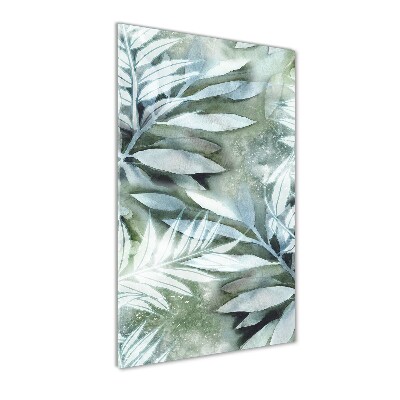 Verticaal glasschilderij Bladeren