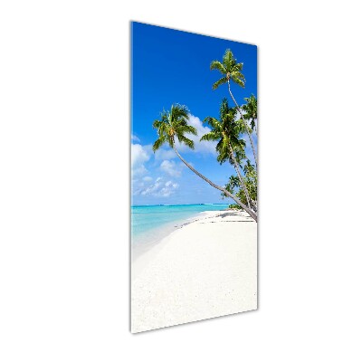 Verticale foto op glas Tropisch strand