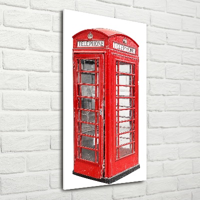 Verticale foto op glas Openbare telefoon