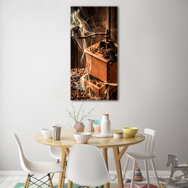 Foto obraz szkło hartowane pionowy Ziarna kawy