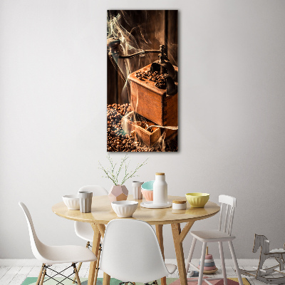 Verticale glasfoto Koffiebonen