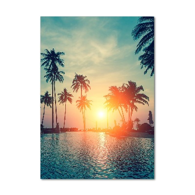 Verticale foto op glas Tropisch strand