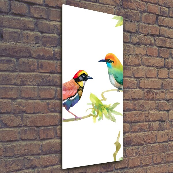 Verticaal glasschilderij Vogels