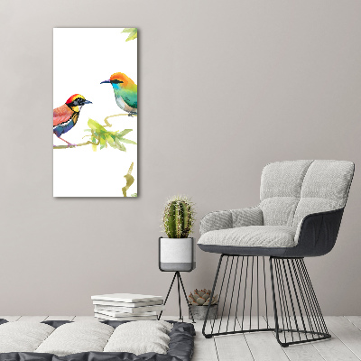 Verticaal glasschilderij Vogels