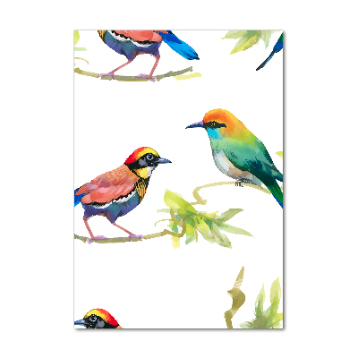Verticaal glasschilderij Vogels