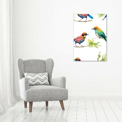 Verticaal glasschilderij Vogels