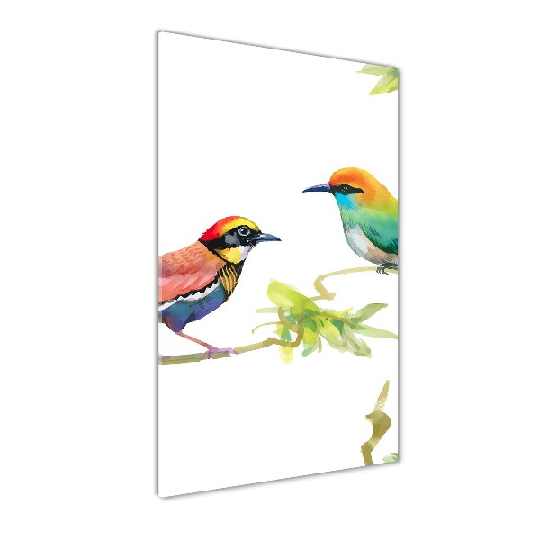 Verticaal glasschilderij Vogels