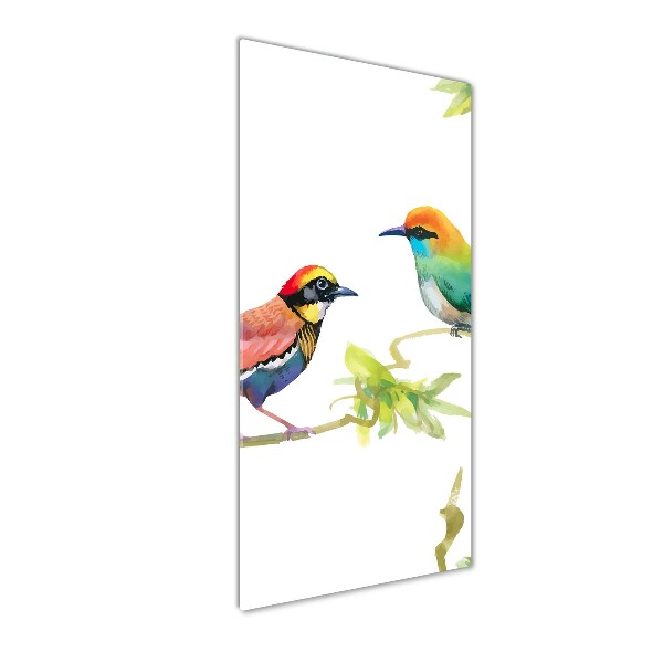Verticaal glasschilderij Vogels