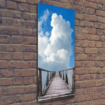 Verticale foto op glas De weg naar de hemel