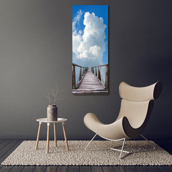 Verticale foto op glas De weg naar de hemel