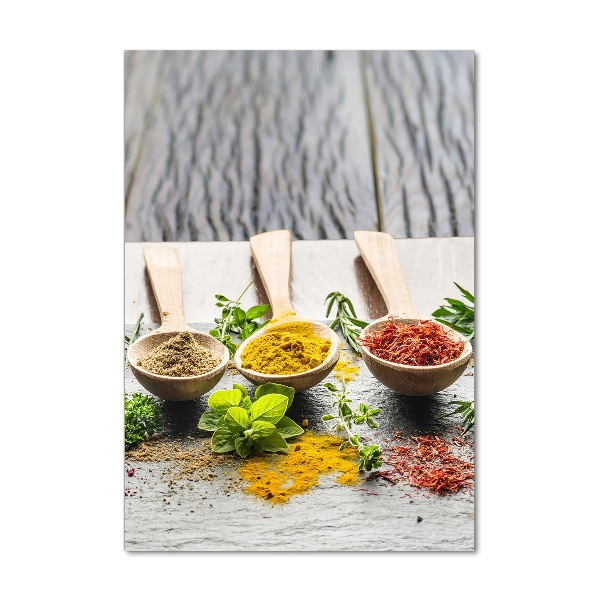 Foto obraz szkło hartowane pionowy Przyprawy