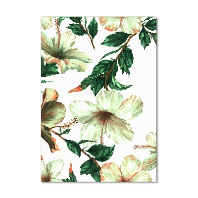 Verticale glasfoto Hibiscus