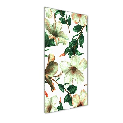 Verticale glasfoto Hibiscus
