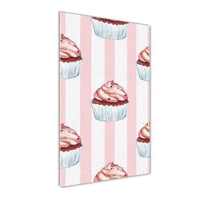 Verticale glasfoto Cupcakes