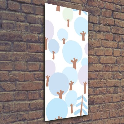 Verticale glasfoto Bomen